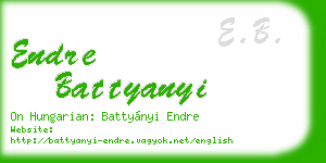 endre battyanyi business card